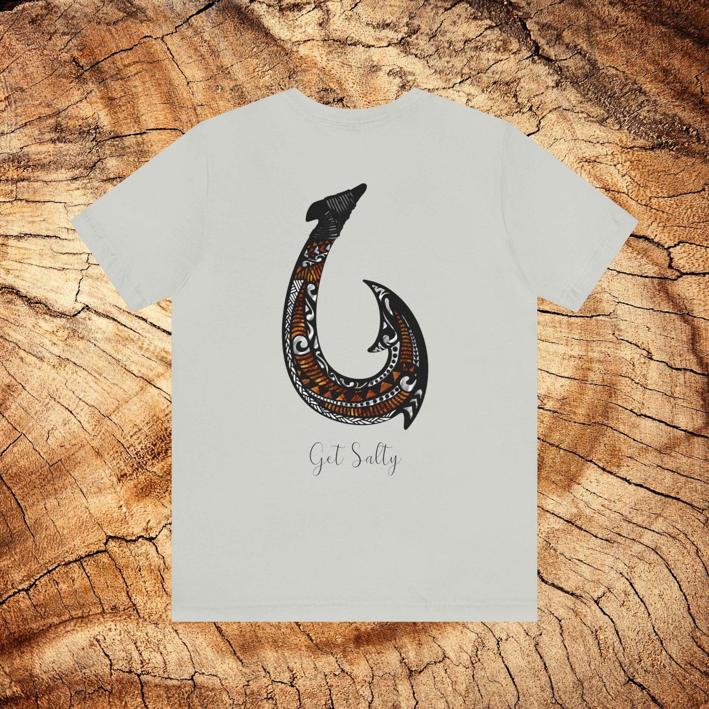 GET SALTY Living the Ocean Life KOA Fish Hook Super Soft Unisex Jersey Short Sleeve Tee - OCEANE