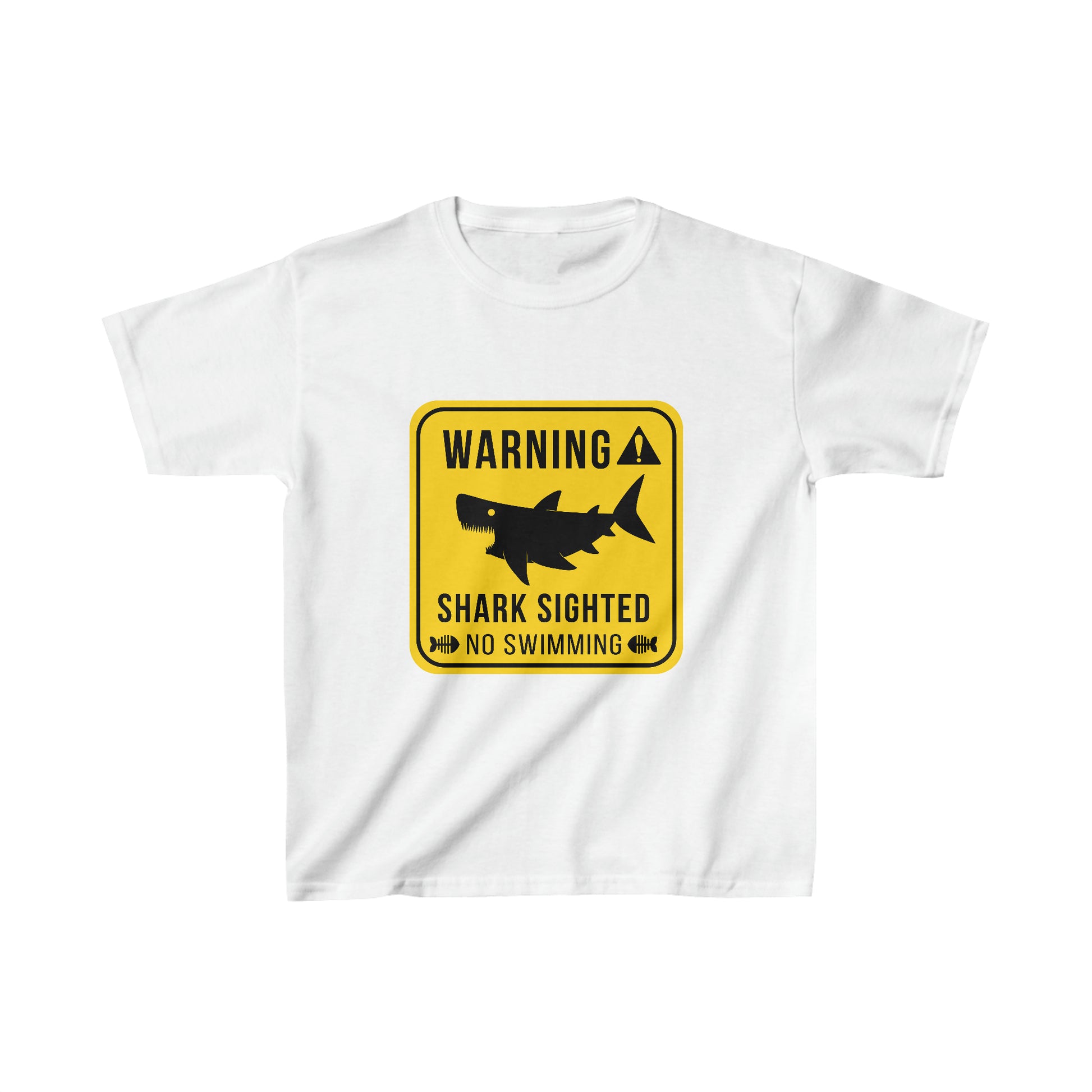 SHARK WARNING LITTLE FISH Kids Heavy Cotton™ Tee - OCEANE