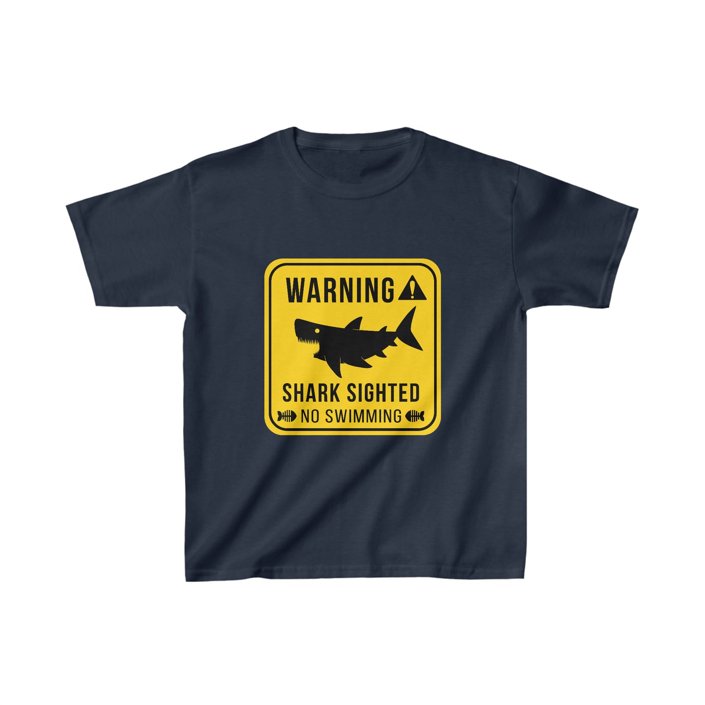 SHARK WARNING LITTLE FISH Kids Heavy Cotton™ Tee - OCEANE