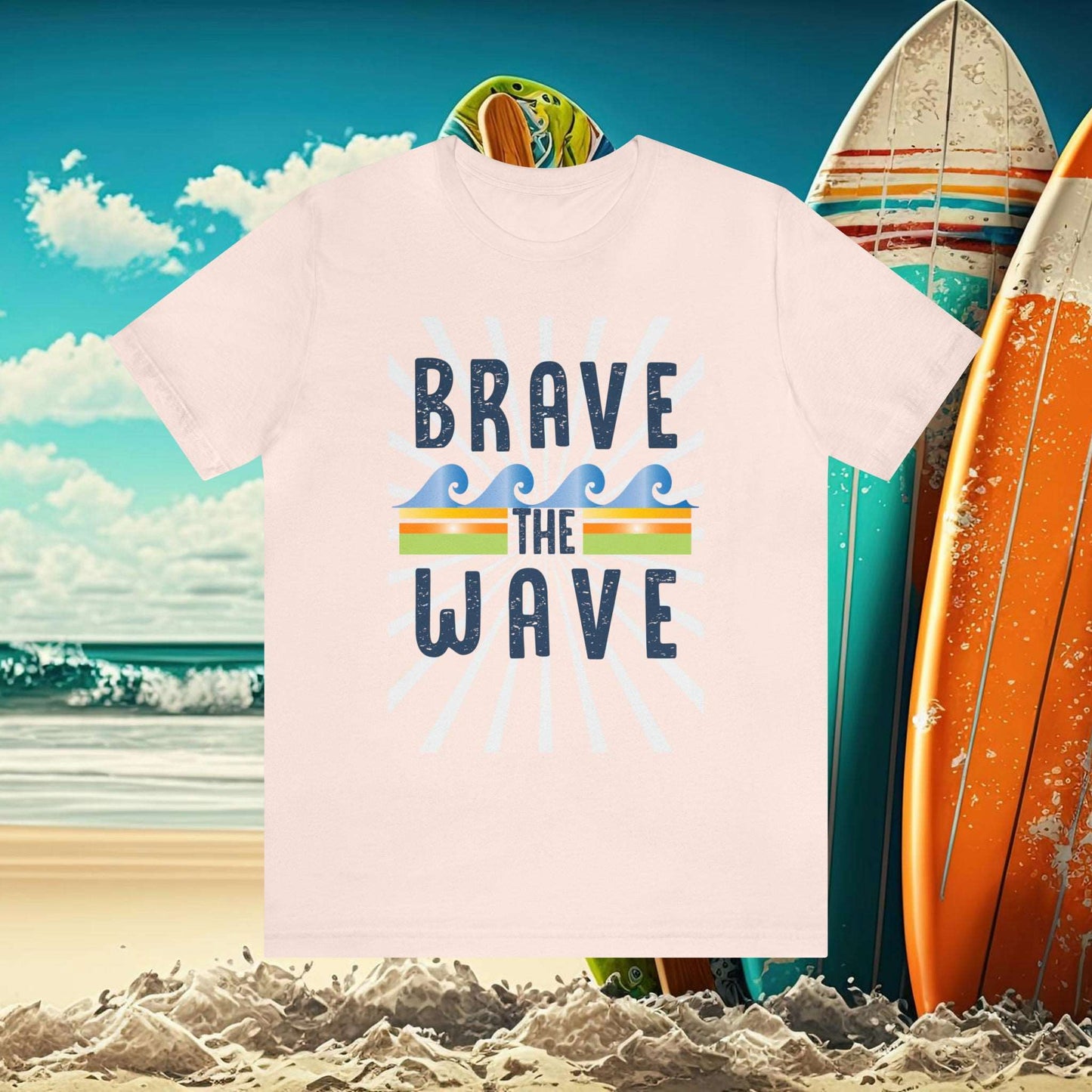 BRAVE THE WAVE Jersey Short Sleeve Tee - OCEANE