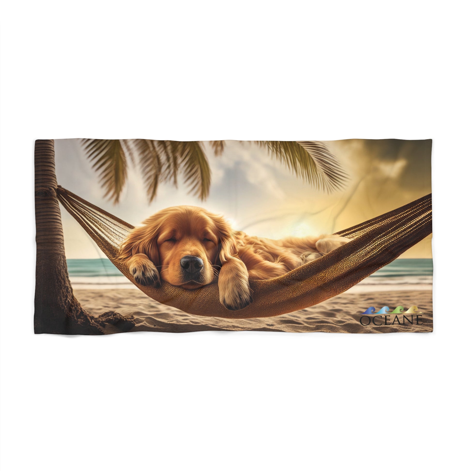 Beach Hammock Paradise Puppy Beach Towel - OCEANE