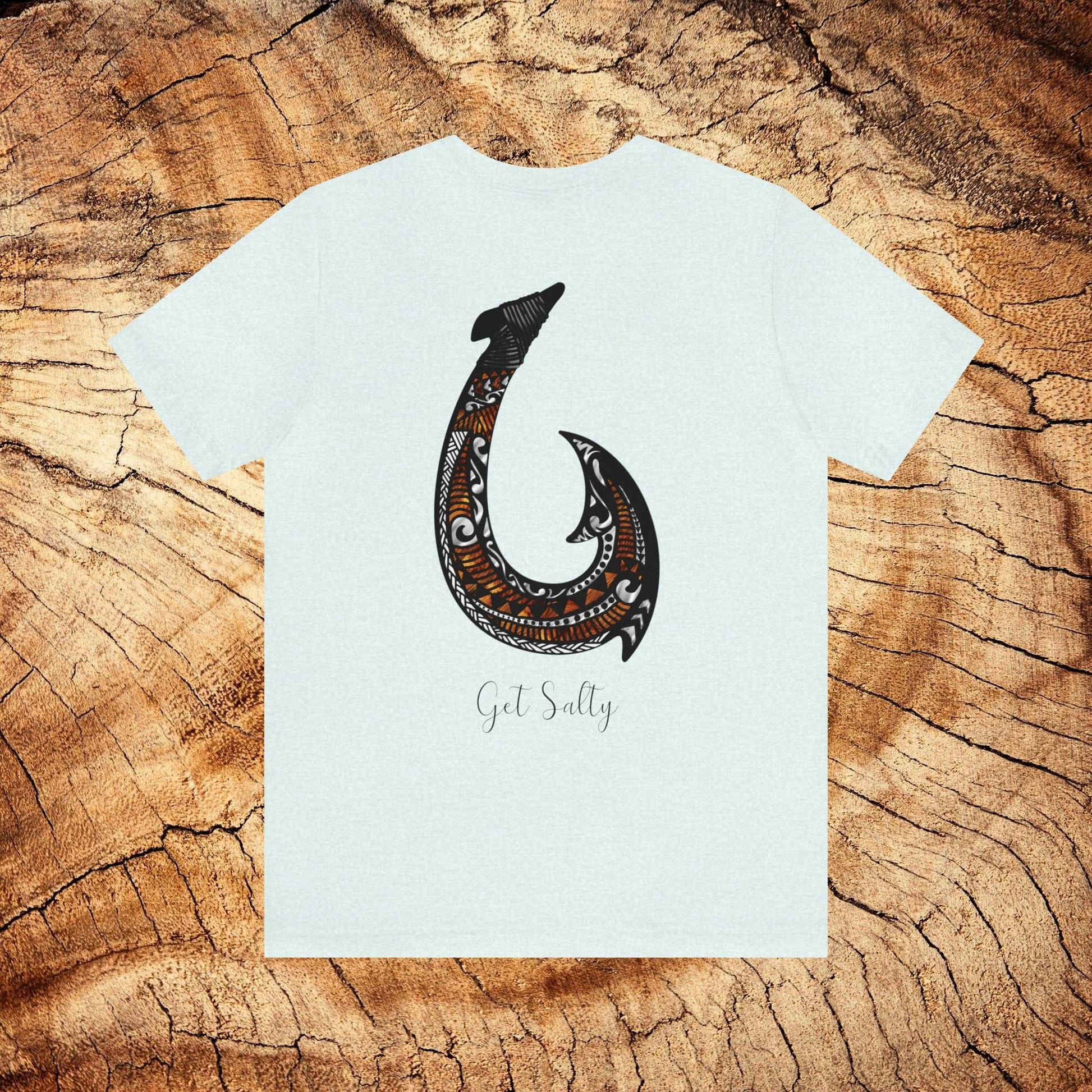 GET SALTY Living the Ocean Life KOA Fish Hook Super Soft Unisex Jersey Short Sleeve Tee - OCEANE