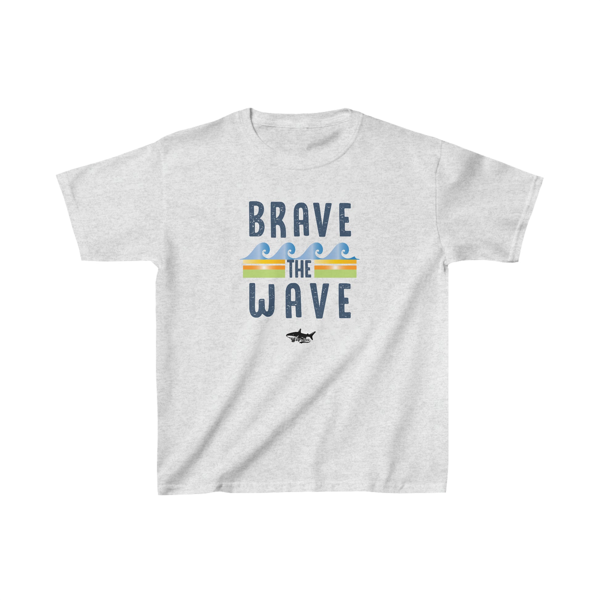 KIDS BRAVE THE WAVE  CUTE SHARK Heavy Cotton™ Tee - OCEANE