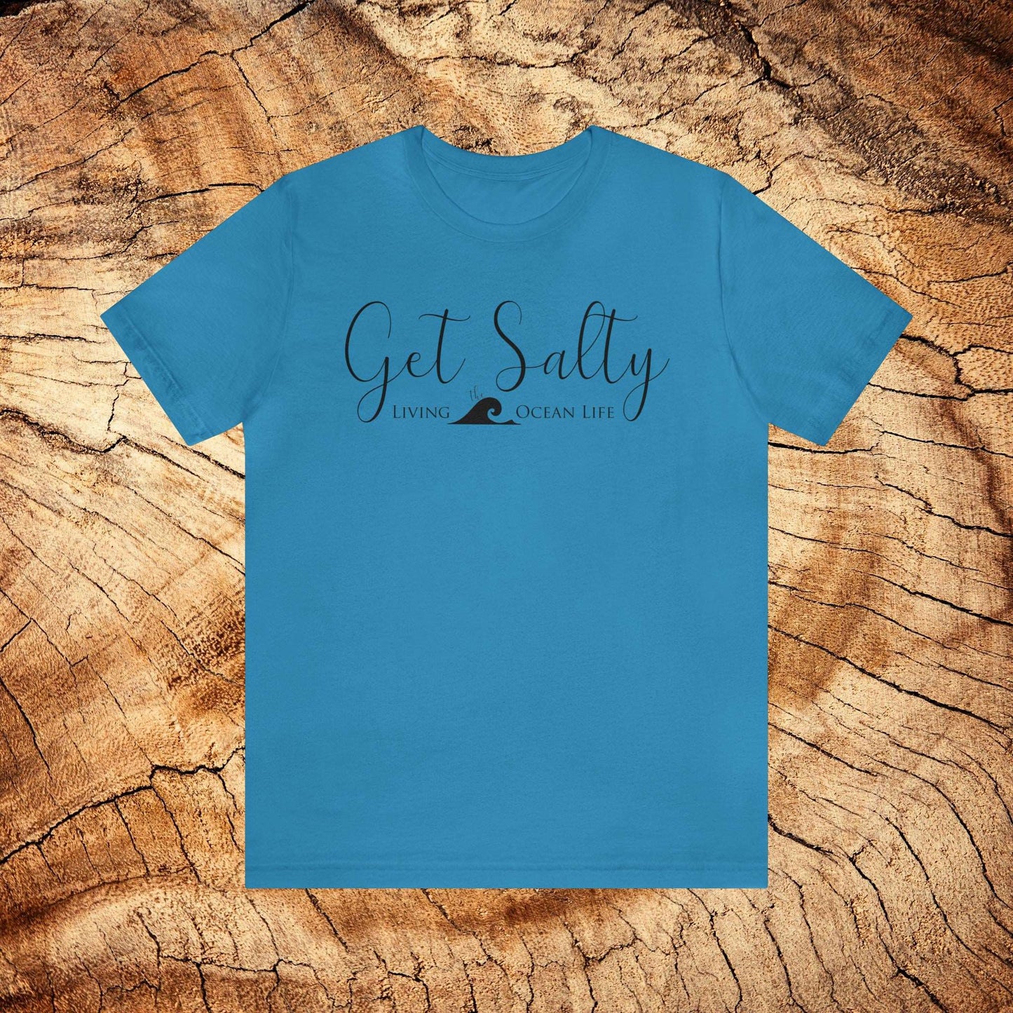 GET SALTY Living the Ocean Life KOA Fish Hook Super Soft Unisex Jersey Short Sleeve Tee - OCEANE