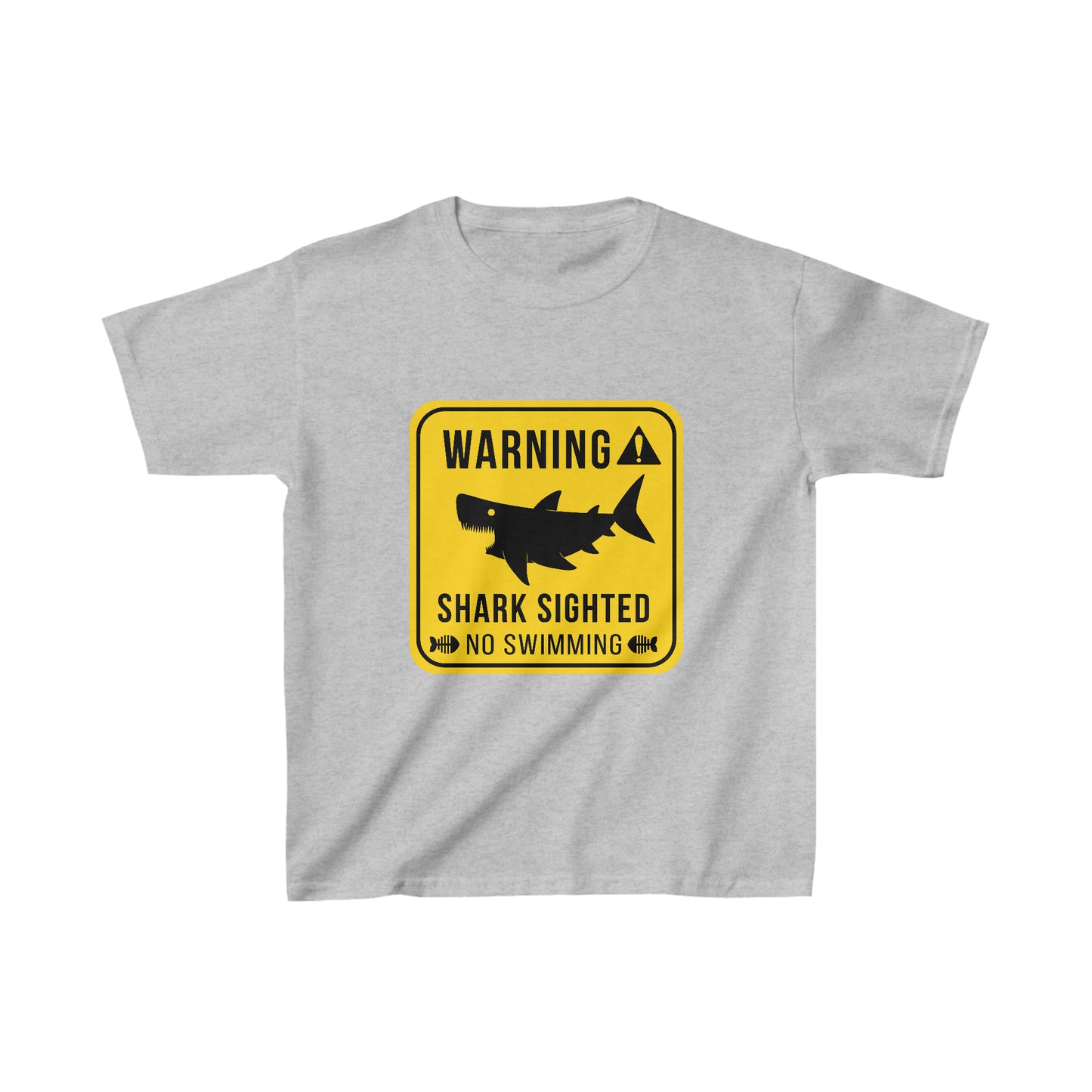 SHARK WARNING LITTLE FISH Kids Heavy Cotton™ Tee - OCEANE