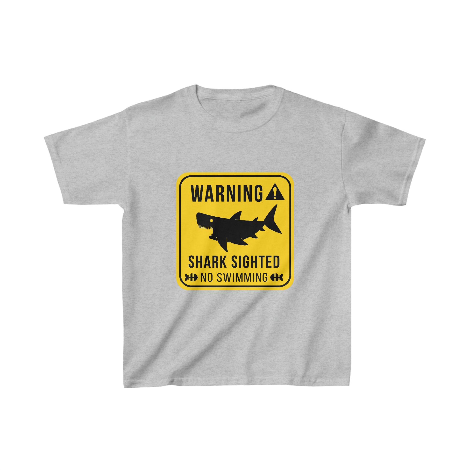 SHARK WARNING LITTLE FISH Kids Heavy Cotton™ Tee - OCEANE