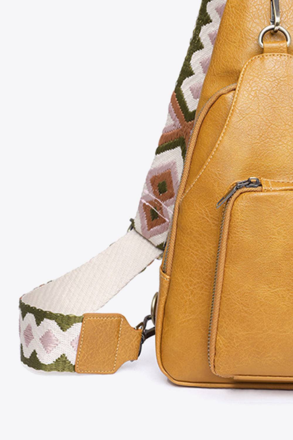 Adored Take A Trip PU Leather Sling Bag - OCEANE