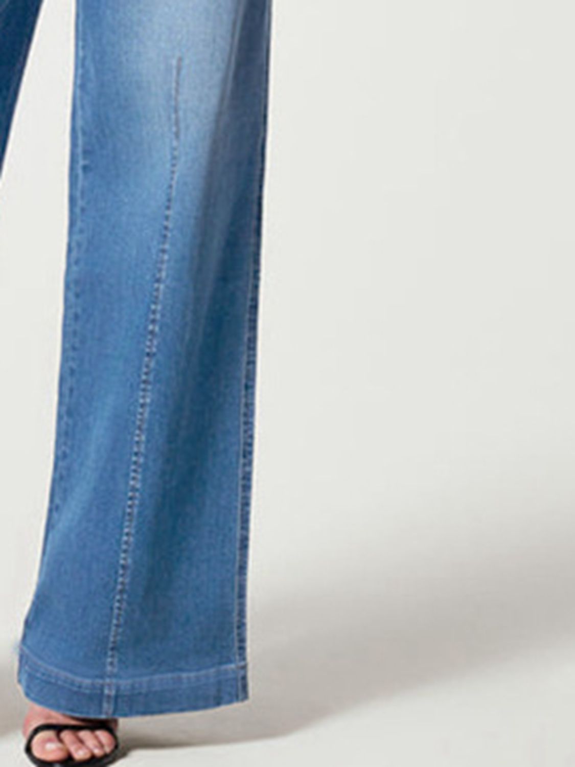 Wide Leg Long Jeans - OCEANE