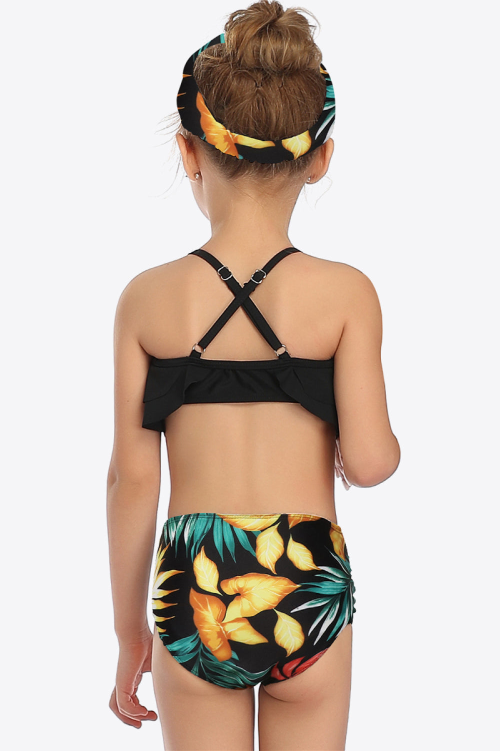 Printed Crisscross Layered Two-Piece Swim Set - OCEANE