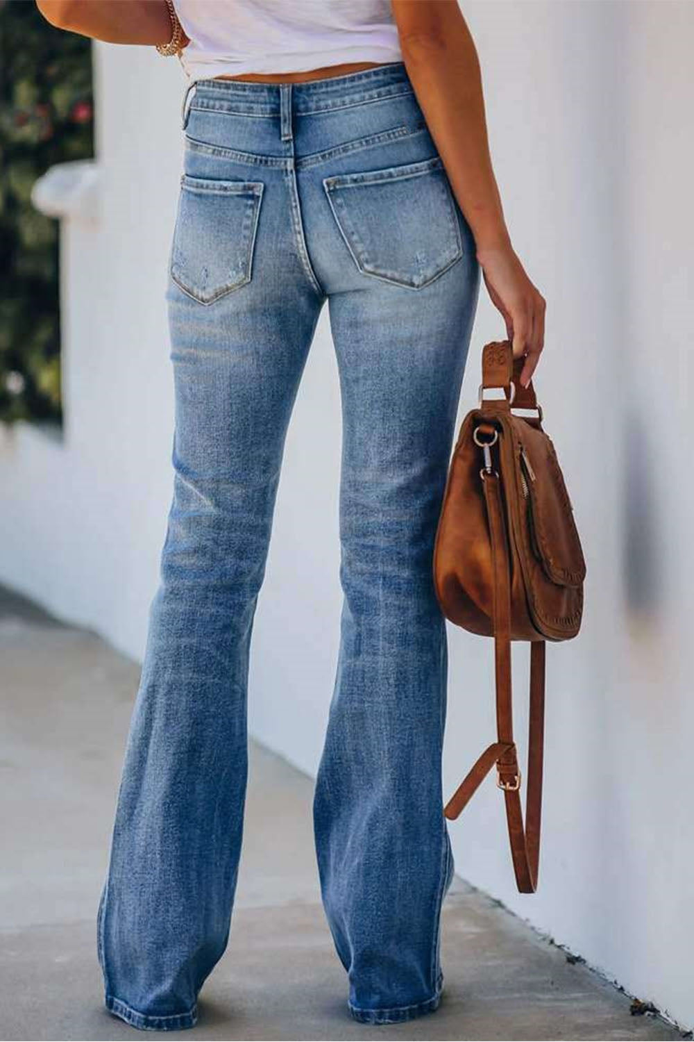 Buttoned Long Jeans - OCEANE