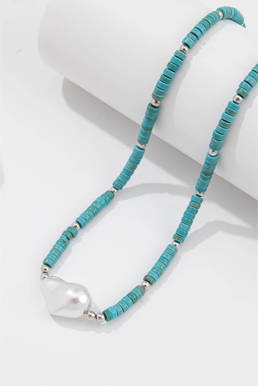 Turquoise & Pearl Necklace - OCEANE