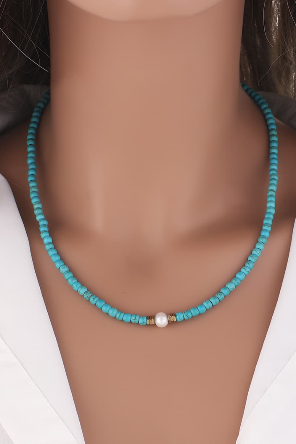 Turquoise & Pearl Necklace - OCEANE