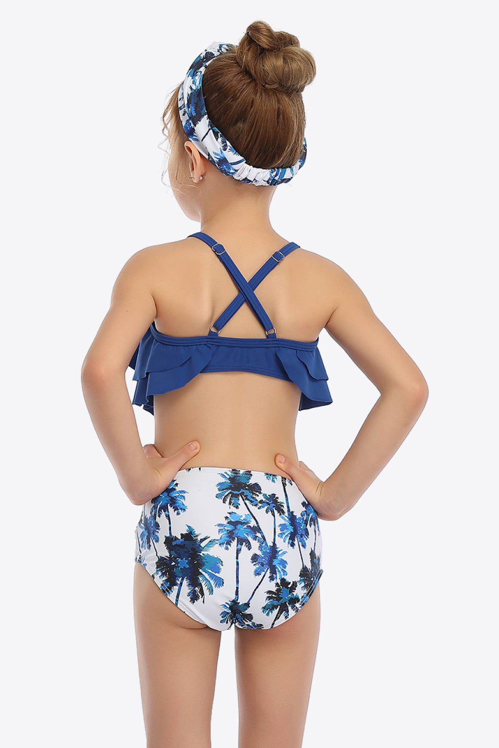 Printed Crisscross Layered Two-Piece Swim Set - OCEANE