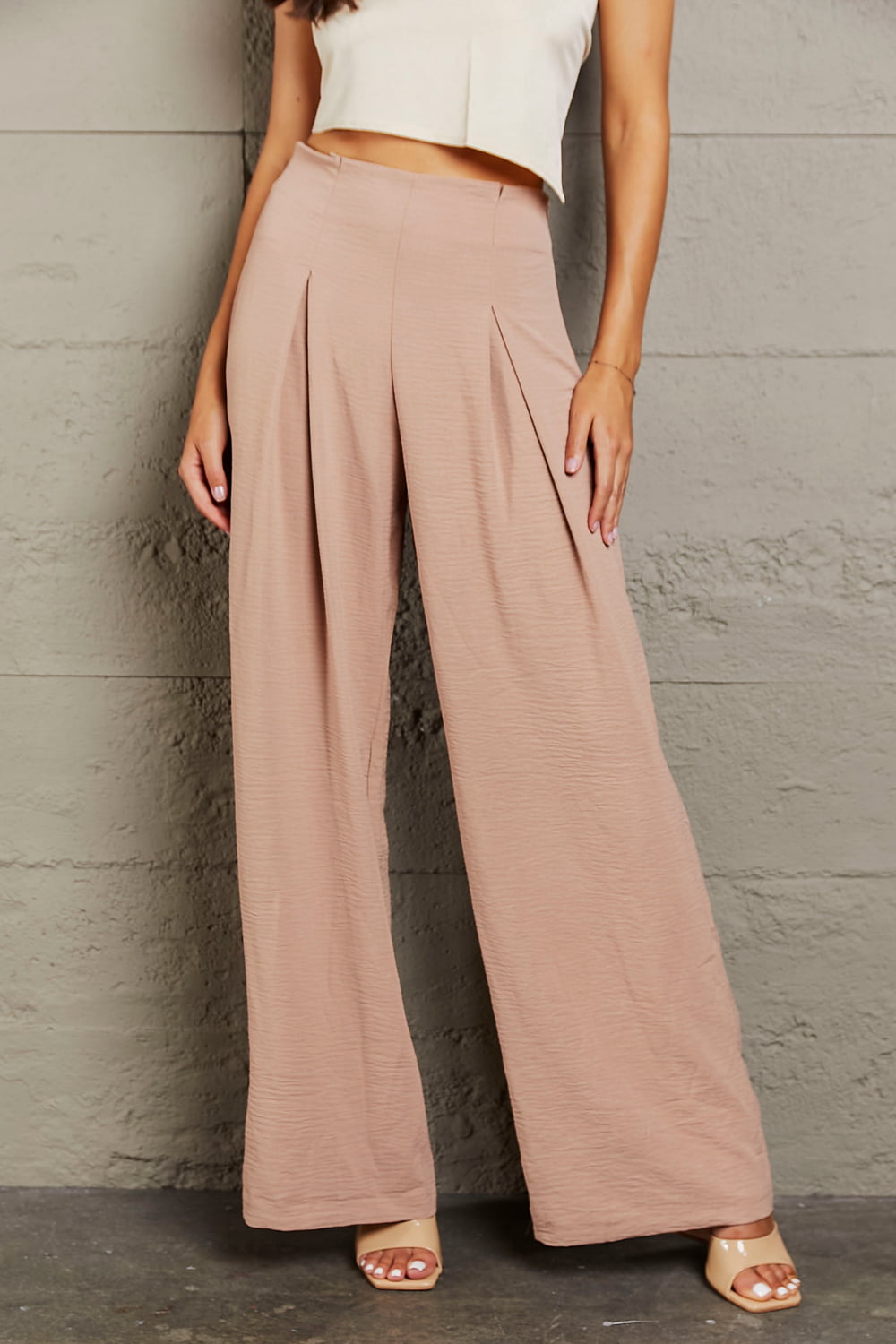 Wide Leg Long Pants - OCEANE