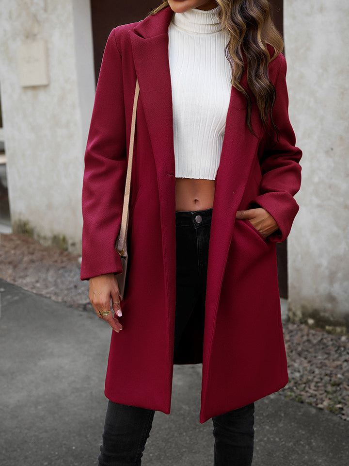 Pocketed Long Sleeve Jacket - OCEANE