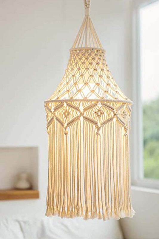 Macrame Hanging Lampshade - OCEANE