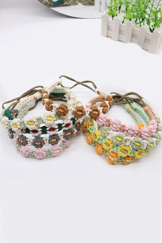 Assorted 2-Pack In My Circle Daisy Macrame Headband - OCEANE