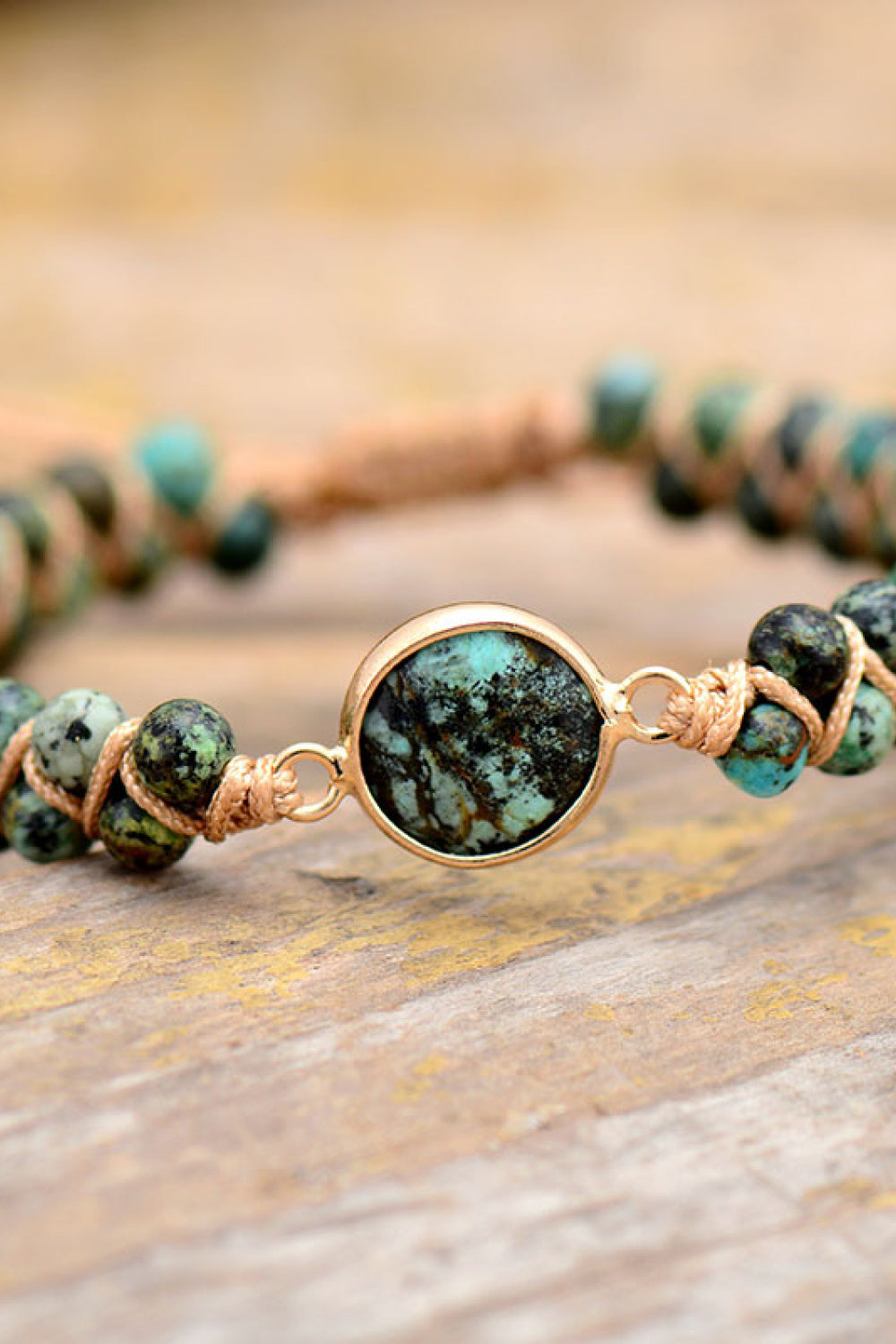 Handmade Beaded Copper Bracelet - OCEANE