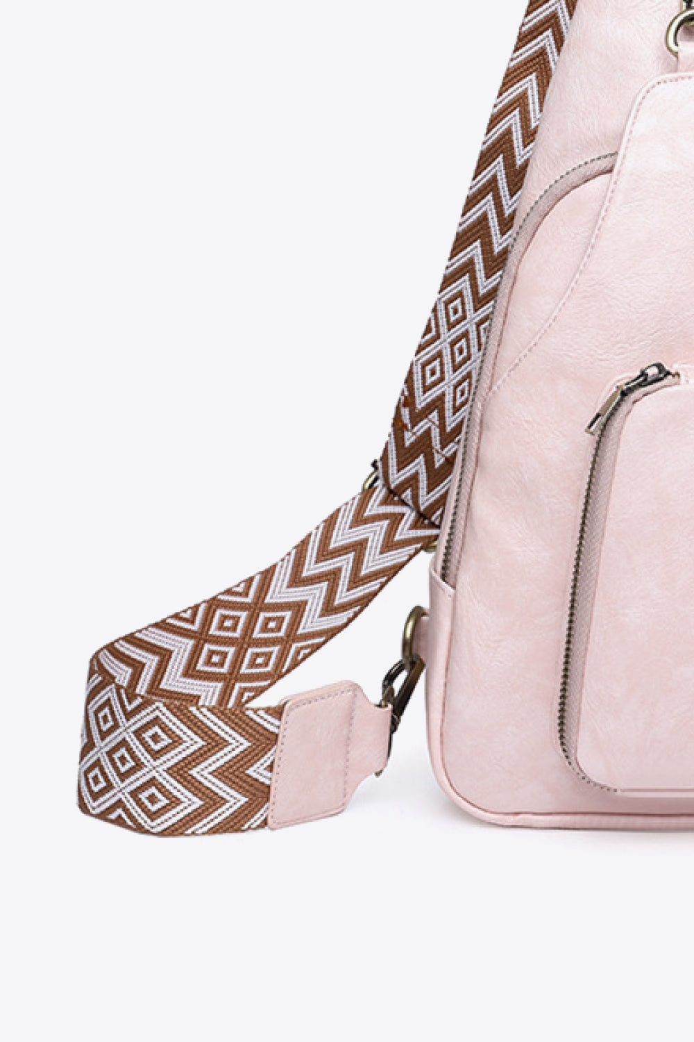 Adored Take A Trip PU Leather Sling Bag - OCEANE