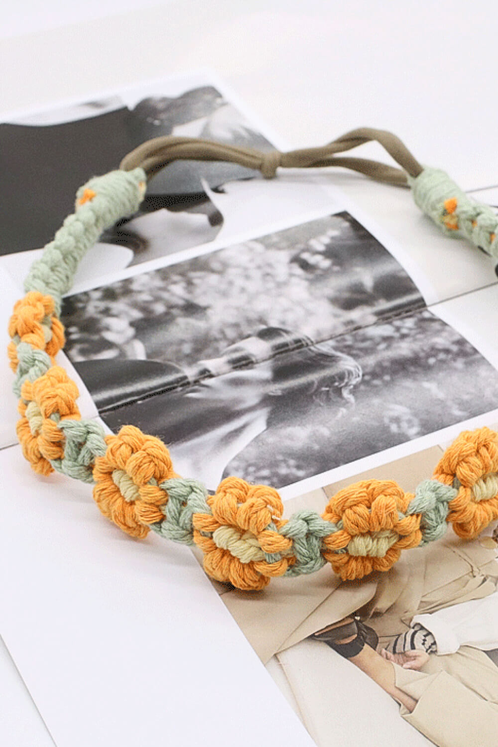 Assorted 2-Pack In My Circle Daisy Macrame Headband - OCEANE