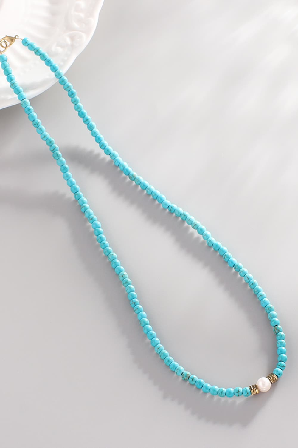 Turquoise & Pearl Necklace - OCEANE