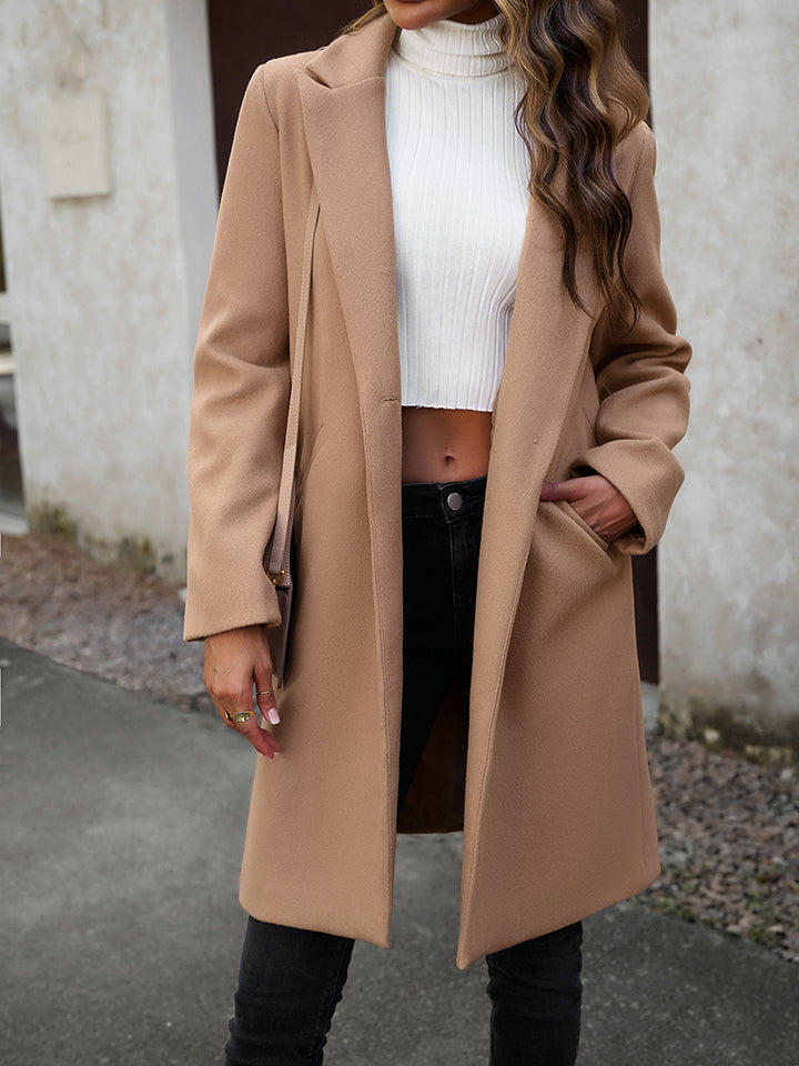 Pocketed Long Sleeve Jacket - OCEANE