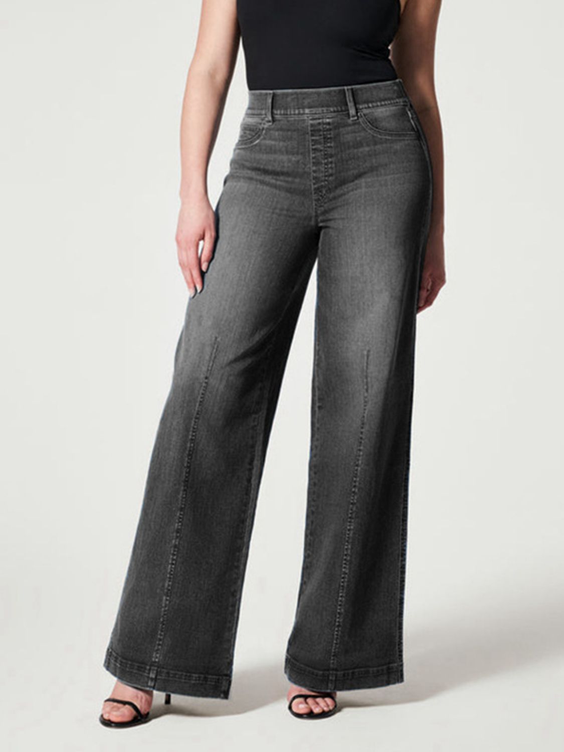 Wide Leg Long Jeans - OCEANE