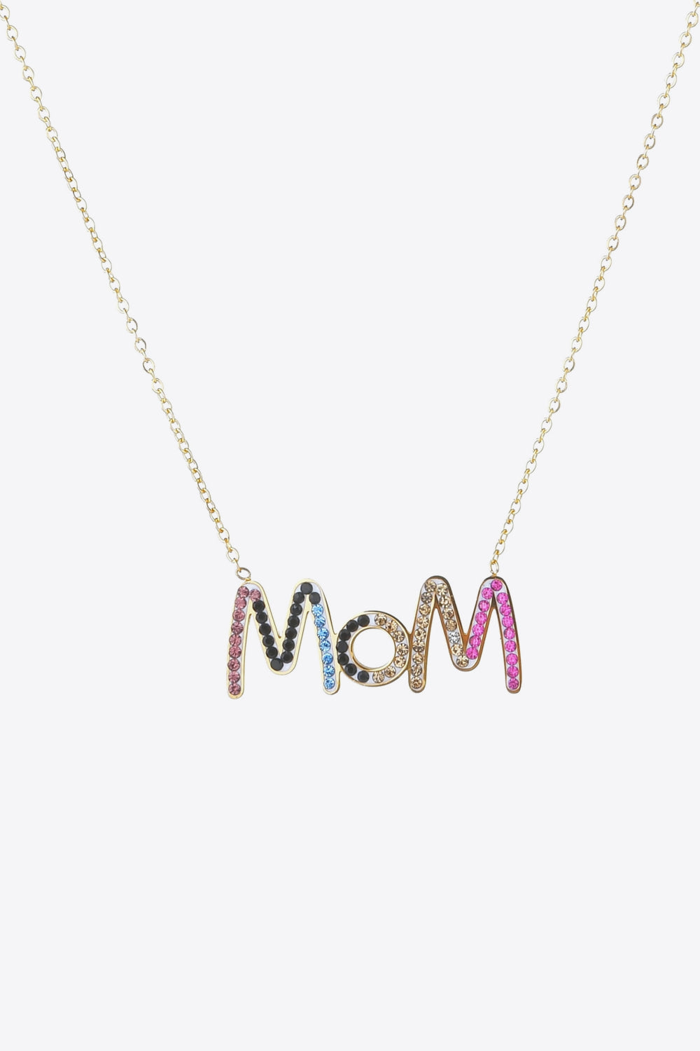 MOM Zircon Stainless Steel Necklace - OCEANE