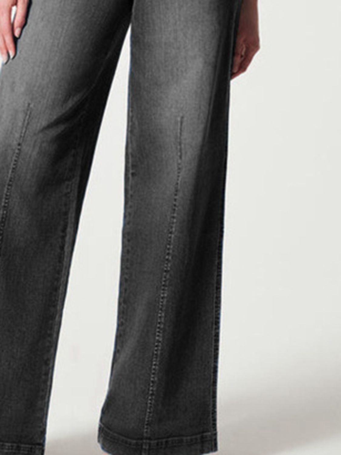 Wide Leg Long Jeans - OCEANE