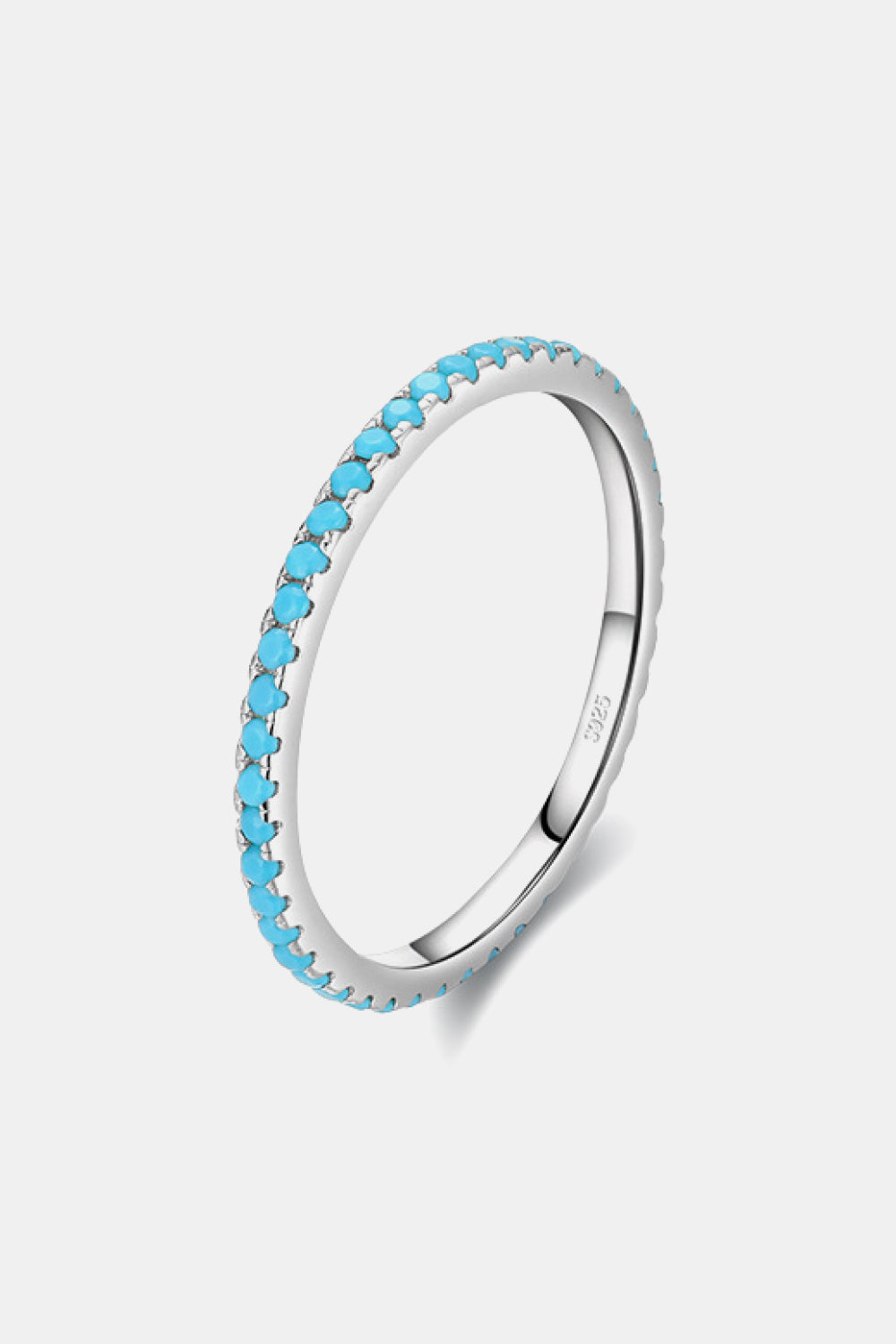 925 Sterling Silver Artificial Turquoise Ring - OCEANE