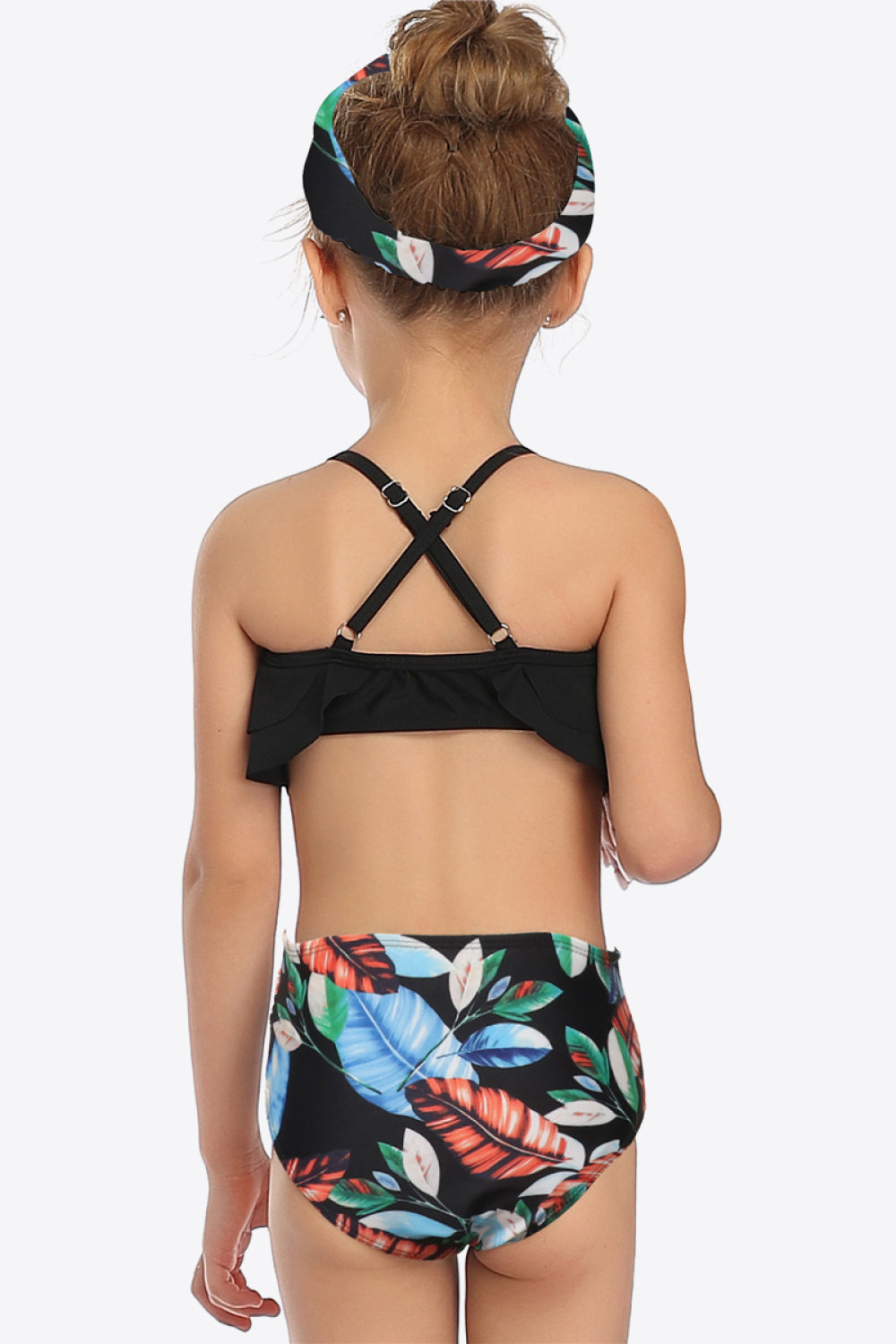 Printed Crisscross Layered Two-Piece Swim Set - OCEANE