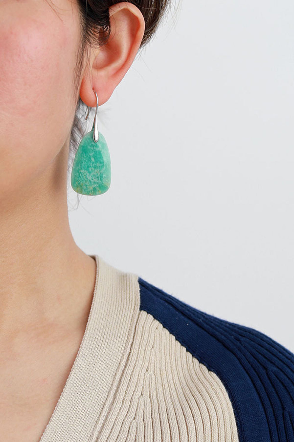 Natural Stone Dangle Earrings - OCEANE