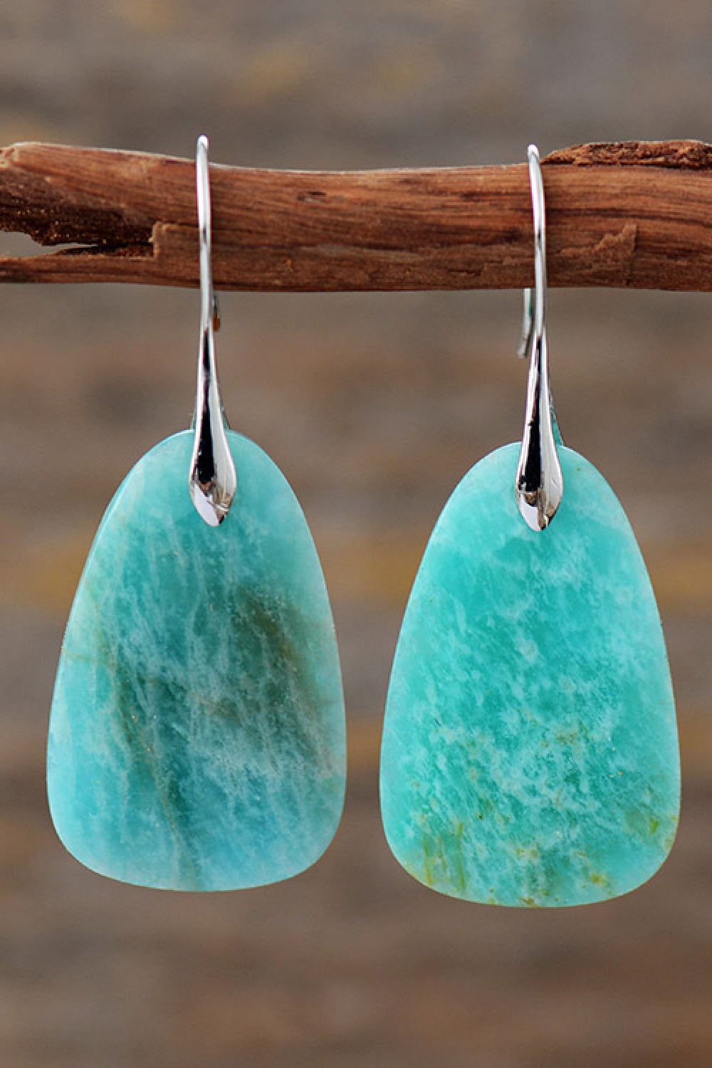 Natural Stone Dangle Earrings - OCEANE