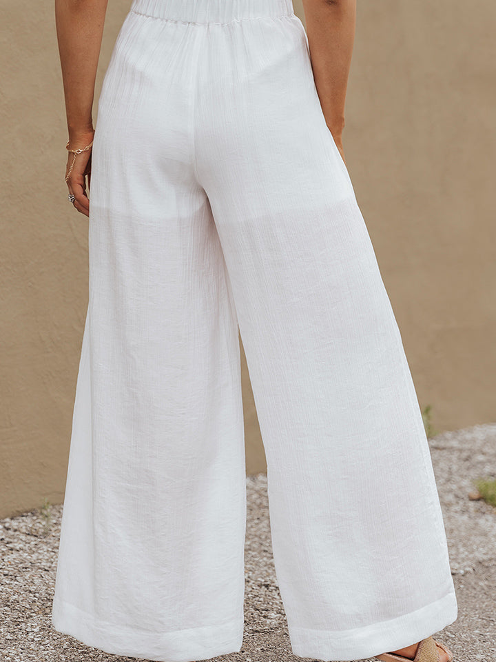 Wide Leg Buttoned Pants - OCEANE