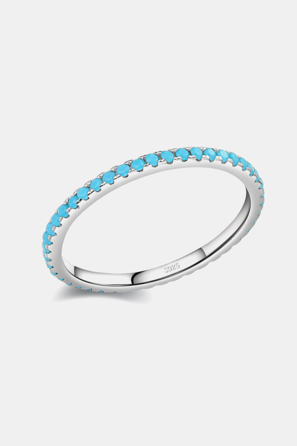 925 Sterling Silver Artificial Turquoise Ring - OCEANE