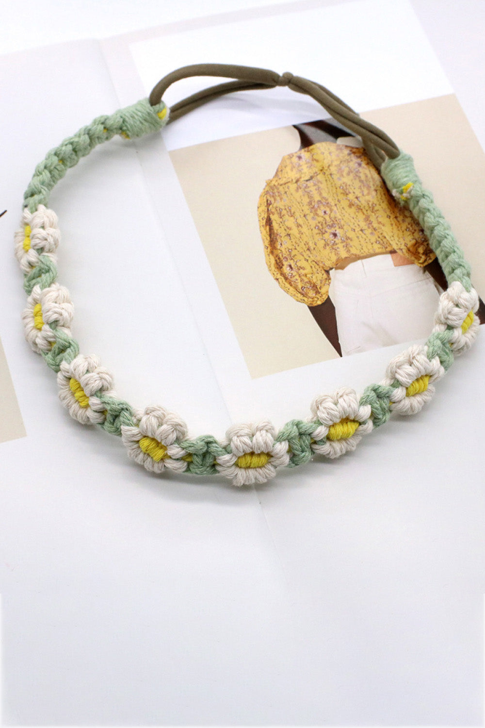 Assorted 2-Pack In My Circle Daisy Macrame Headband - OCEANE