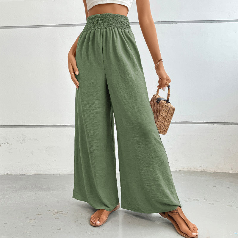 New casual solid color flared wide-leg pants~7 colors to choose!