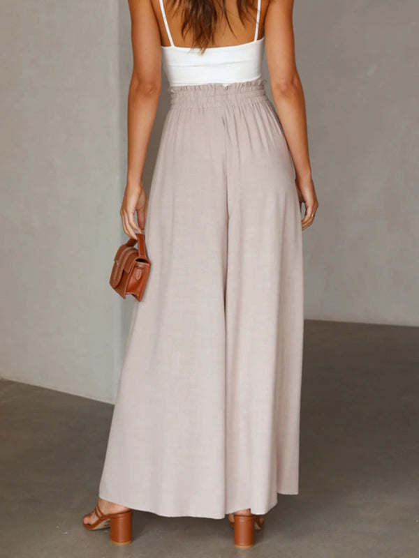 Casual wide-leg loose flowing style casual fashion trousers