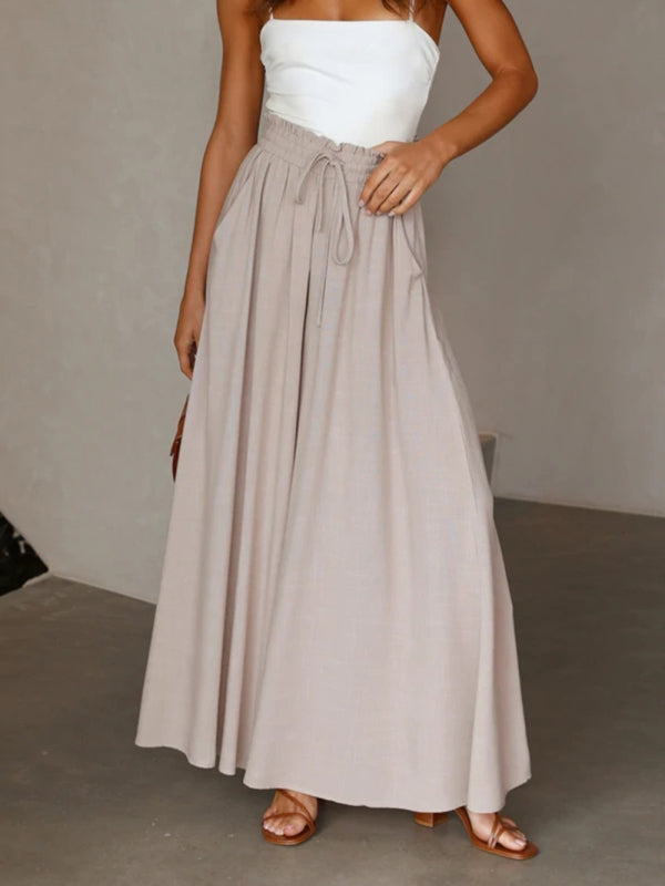 Casual wide-leg loose flowing style casual fashion trousers