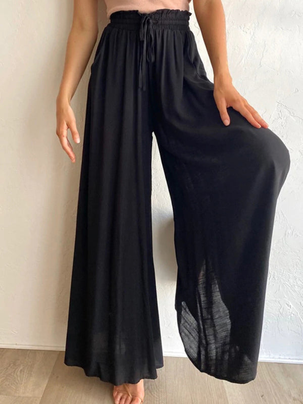 Casual wide-leg loose flowing style casual fashion trousers