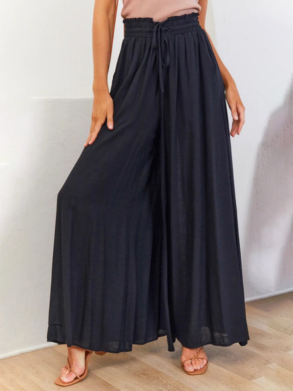 Casual wide-leg loose flowing style casual fashion trousers