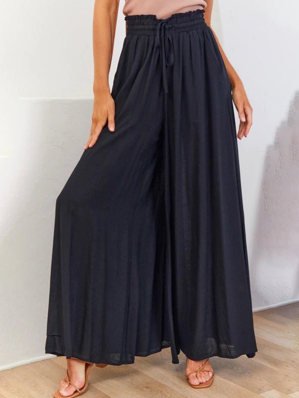 Casual wide-leg loose flowing style casual fashion trousers