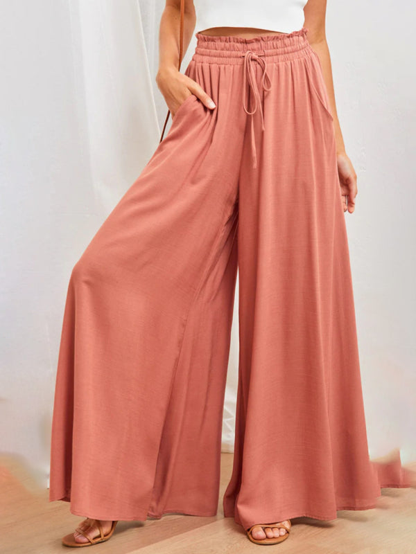 Casual wide-leg loose flowing style casual fashion trousers