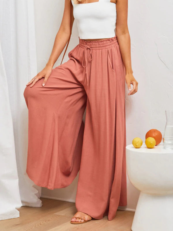 Casual wide-leg loose flowing style casual fashion trousers