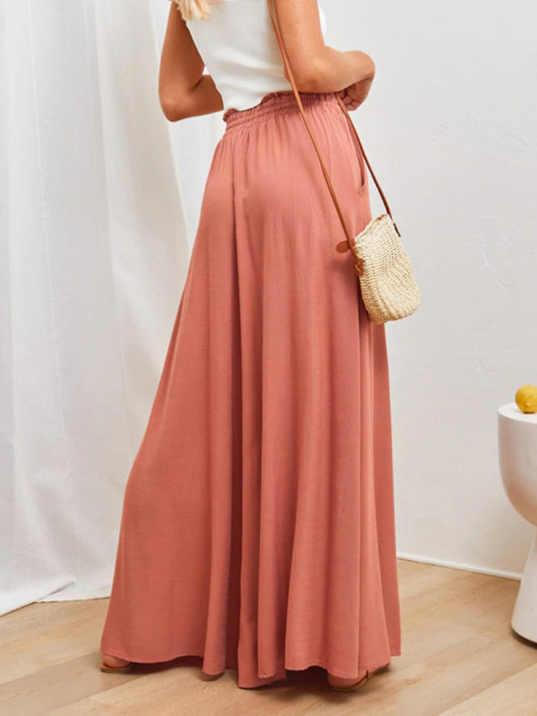 Casual wide-leg loose flowing style casual fashion trousers