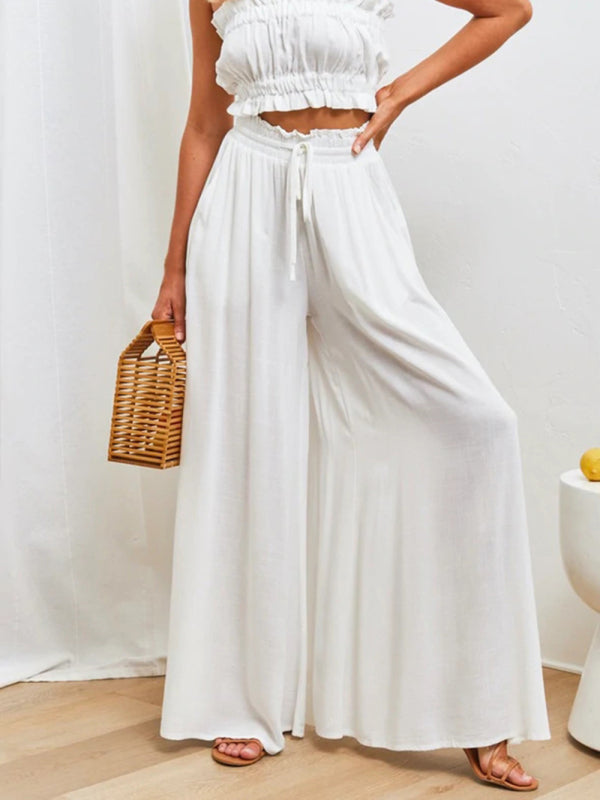 Casual wide-leg loose flowing style casual fashion trousers