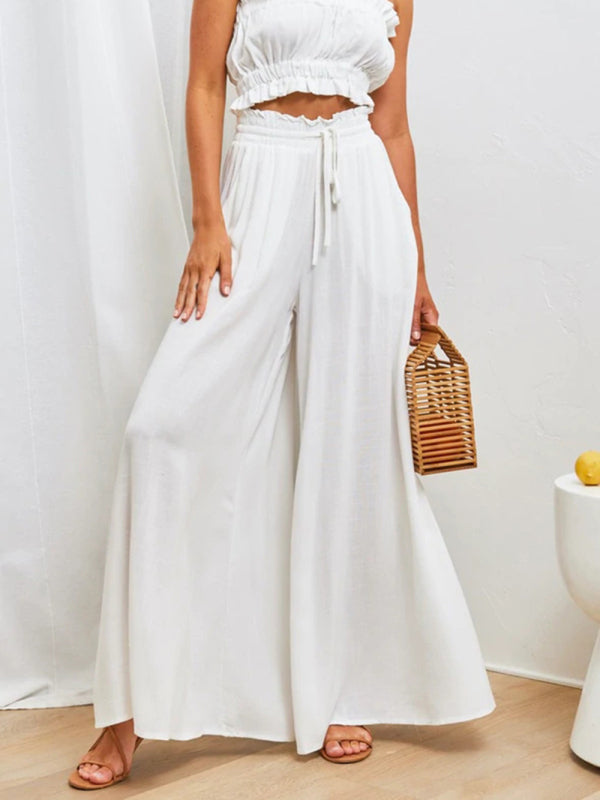 Casual wide-leg loose flowing style casual fashion trousers