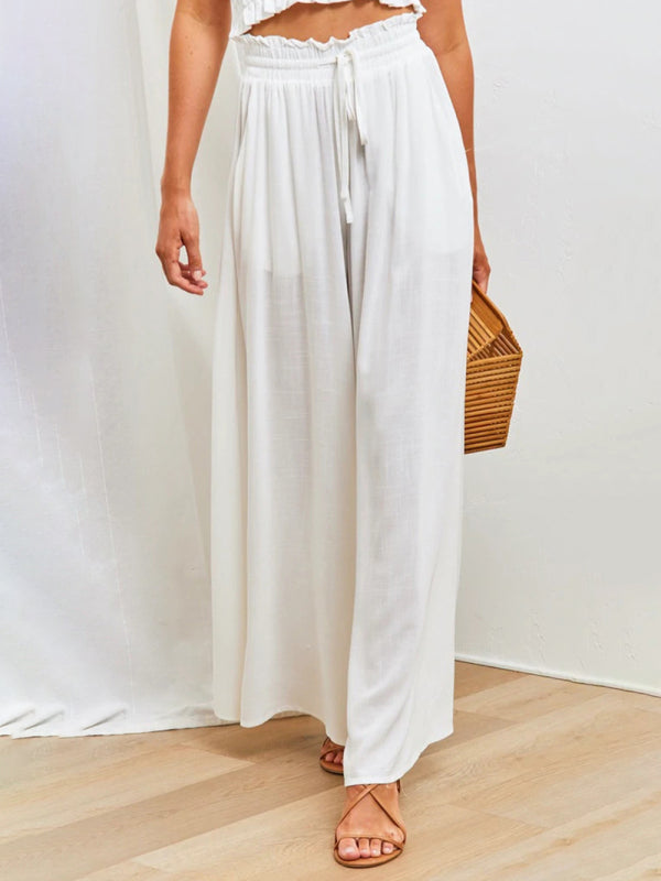 Casual wide-leg loose flowing style casual fashion trousers